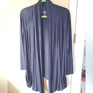 Black cardigan jersey fabric Logo XS S cardigan rayon yoga lounge casual